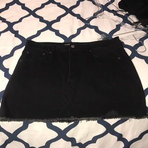 Black Jean Skirt